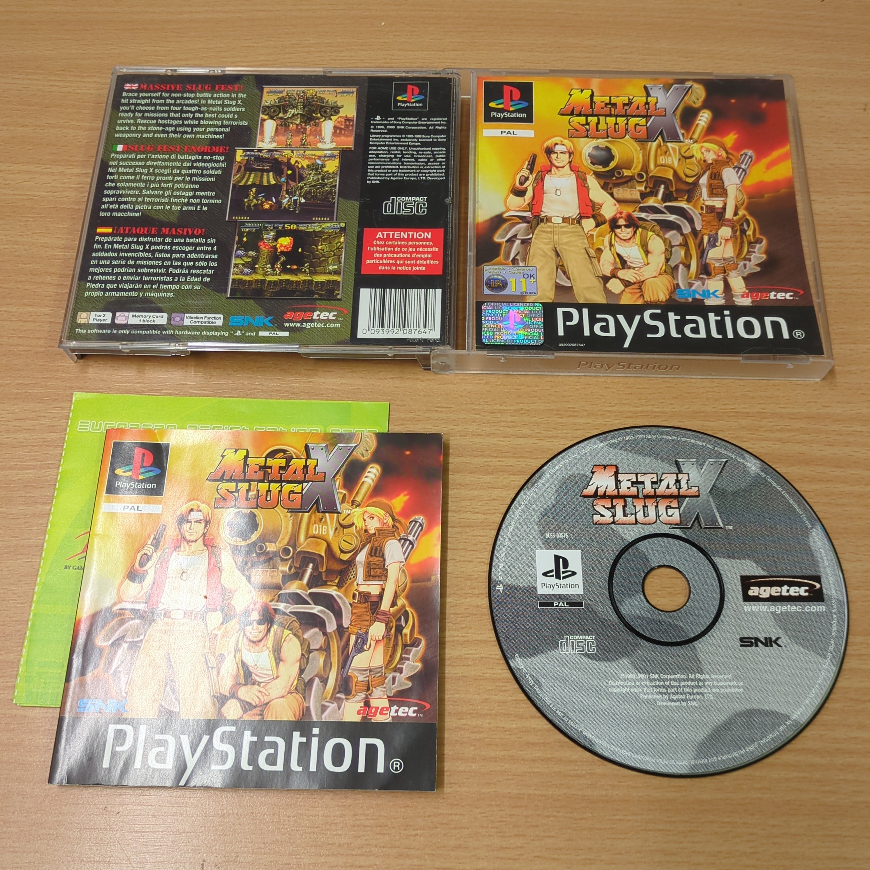 Metal Slug X Sony PS1 game Metal Slug X Sony PS1 game